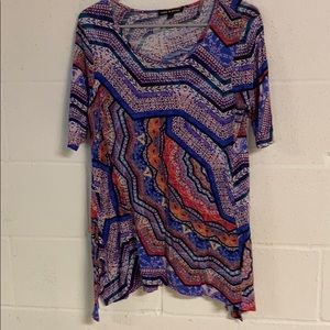 Cable & Gauge Tunic patchwork print tunic L vgc